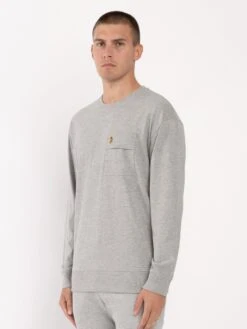 KNOXVILLE RELAXED FIT JERSEY SWEATSHIRT -Alpha Industries Shop Knoxville MidMrlGrey 3