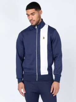 TREVOR ZIP THROUGH SWEAT -Alpha Industries Shop M520328 TREVOR NAVY WHITE 2