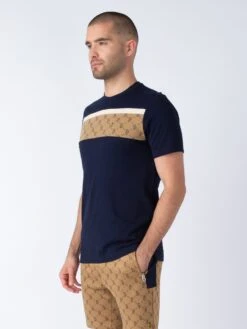 LIONS DEN T-SHIRT -Alpha Industries Shop M560151 DARKNAVY CARAMEL 2