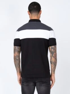 SHARKEY 3 POLO -Alpha Industries Shop M561409 SHARKEY BLACK CHARCOAL WHITE 3