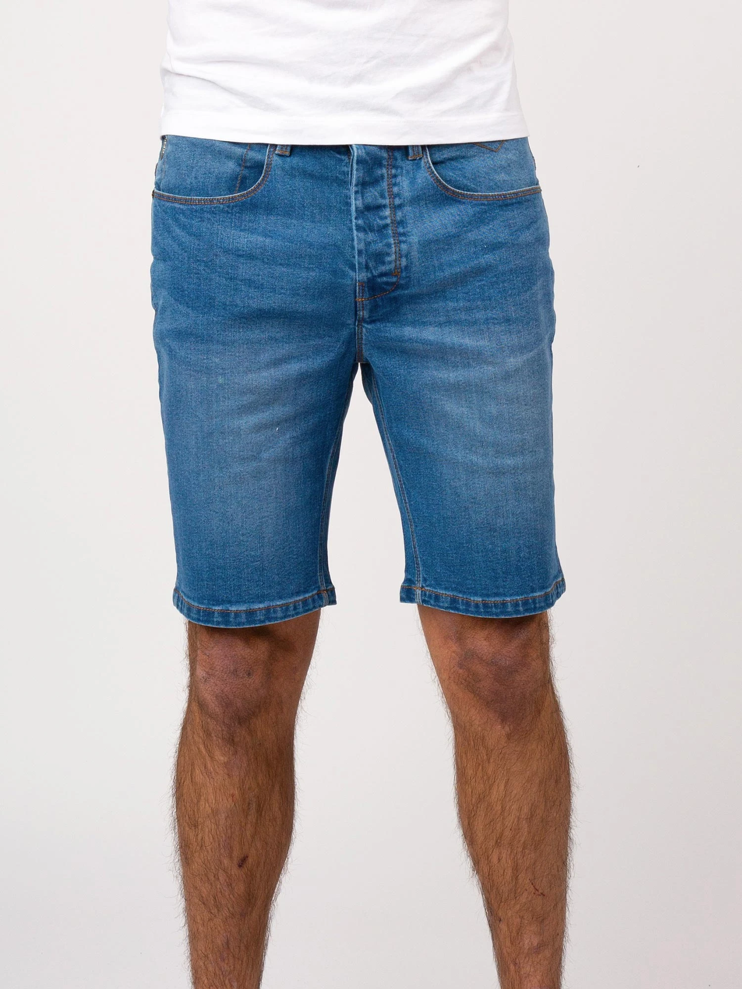 SHORT EDWARD MID BLUE WASH DENIM SHORTS 4 SHORT EDWARD MID BLUE WASH DENIM SHORTS - Image 2