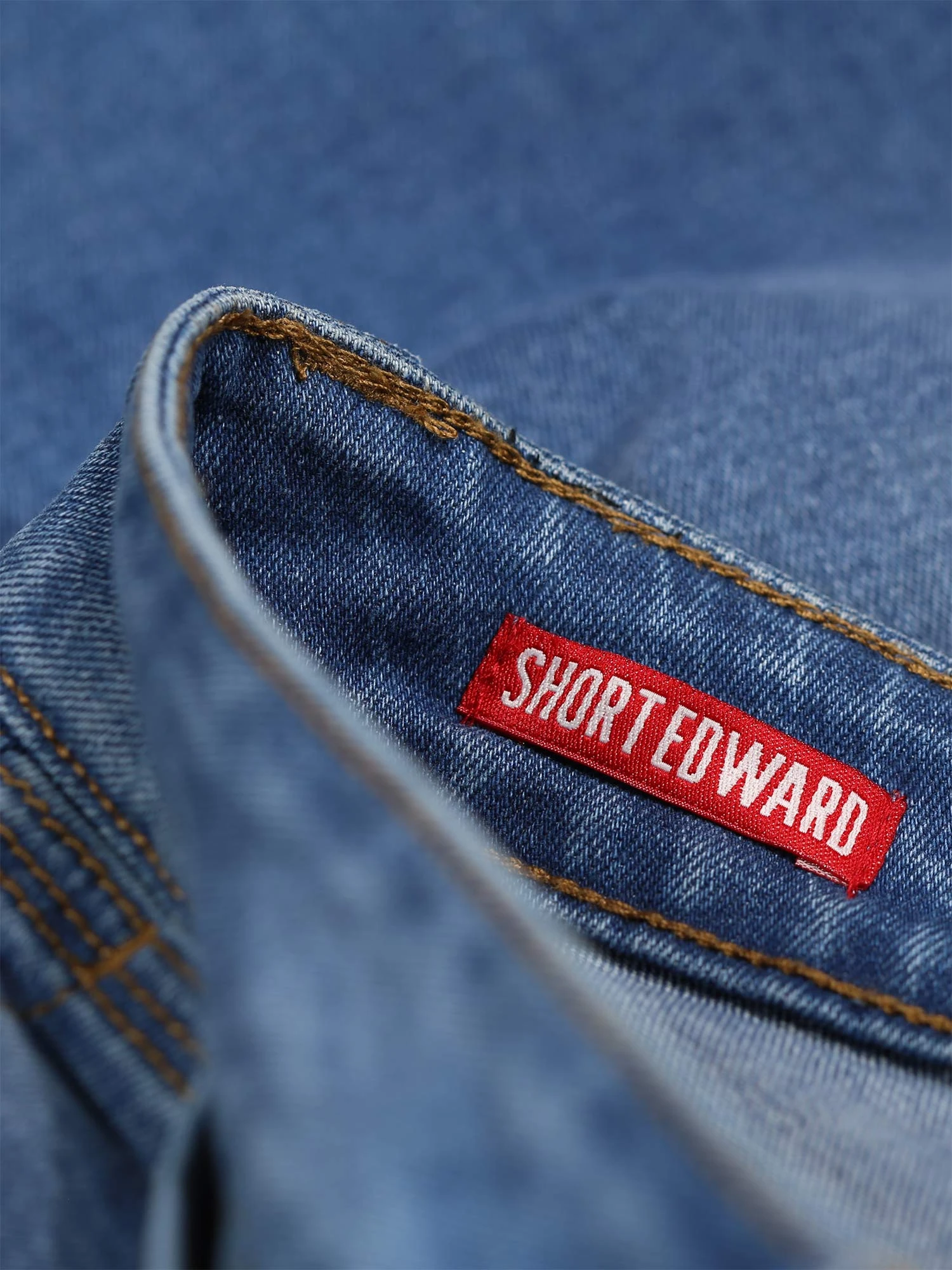 SHORT EDWARD MID BLUE WASH DENIM SHORTS 10 SHORT EDWARD MID BLUE WASH DENIM SHORTS - Image 8