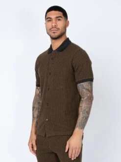 MATAGALPA BUTTON UP POLO -Alpha Industries Shop M591407 KHAKI BLACK 2