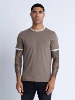 NEW LOOPER T-SHIRT -Alpha Industries Shop M620114 HARD NUT STONE WHITE 1