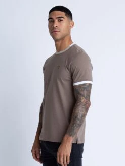 NEW LOOPER T-SHIRT -Alpha Industries Shop M620114 HARD NUT STONE WHITE 2