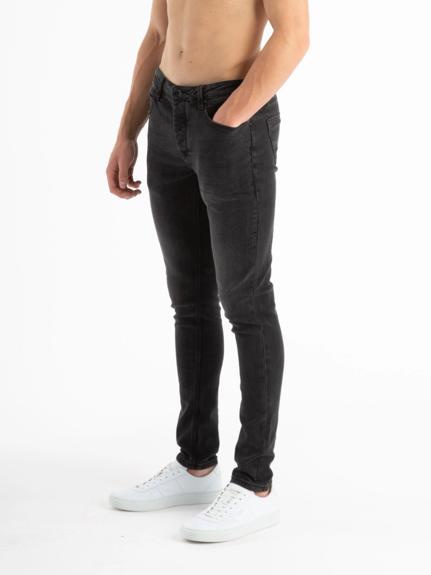 VAC SLIM FIT BLACK LIGHT WASH JEANS 4 VAC SLIM FIT BLACK LIGHT WASH JEANS - Image 2