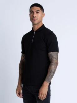 GILBRALTAR ZIP POLO 11 GILBRALTAR ZIP POLO -Alpha Industries Shop M621406 BLACK 2