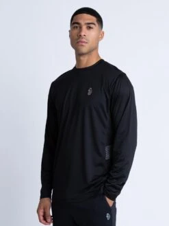 LS CHALK LONG SLEEVE PERFORMANCE T-SHIRT -Alpha Industries Shop M640201 BLACK 2