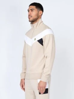 KRATOS QTR ZIP SWEAT -Alpha Industries Shop M650314 KRATOS STONE WHITE BLACK 2