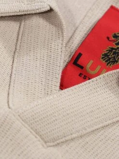 MASAYA BUTTONLESS TEXTURED POLO -Alpha Industries Shop M651404 STONE 4