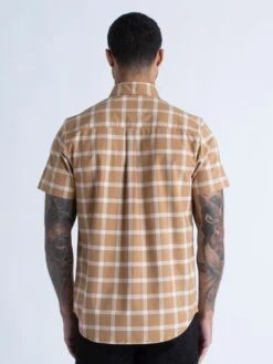 CAMBRIDGE TAILORED FIT SHIRT -Alpha Industries Shop M660850 ECRU CARAMEL FIG 3