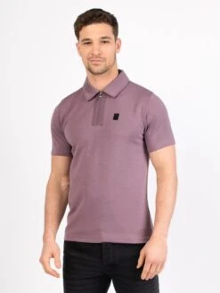 HARDY ZIP POLO 10 HARDY ZIP POLO -Alpha Industries Shop M681403 DARKLILAC 01