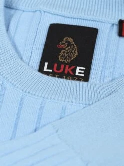 SPARE RIB KNITTED CREW NECK JUMPER -Alpha Industries Shop M710650 SKYBLUE 3