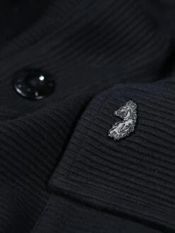 CRIBBS CAUSEWAY BUTTON THROUGH SWEAT CARDIGAN -Alpha Industries Shop M730307 BLACK 4