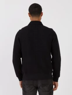 CRIBBS CAUSEWAY BUTTON THROUGH SWEAT CARDIGAN -Alpha Industries Shop M730307 BLK 03