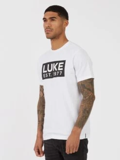 6 OCLOCK SHADOW PRINTED T-SHIRT -Alpha Industries Shop M740151 WHITE 2