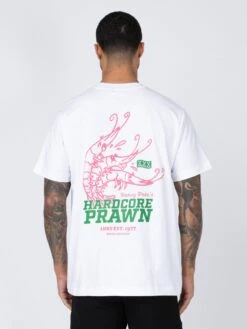 DODGY DINERS HARDCORE PRAWNS PRINTED T-SHIRT 10 DODGY DINERS HARDCORE PRAWNS PRINTED T-SHIRT -Alpha Industries Shop M750165 WHITE 3