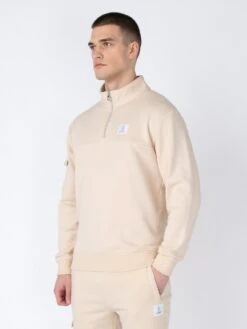 DAVAO ZIP NECK SWEAT -Alpha Industries Shop M750367 ECRU 2