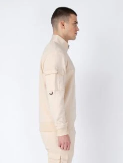 DAVAO ZIP NECK SWEAT -Alpha Industries Shop M750367 ECRU 3