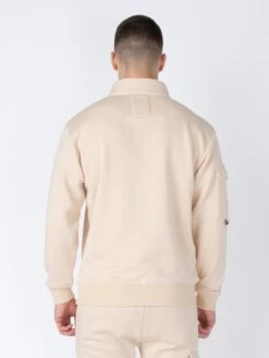 DAVAO ZIP NECK SWEAT -Alpha Industries Shop M750367 ECRU 4