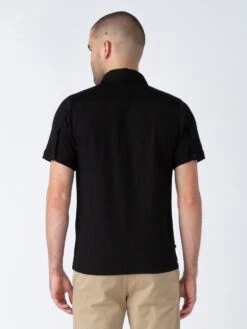 LARRY TEXTURED SLIM FIT SHIRT -Alpha Industries Shop M751401 BLACK 3