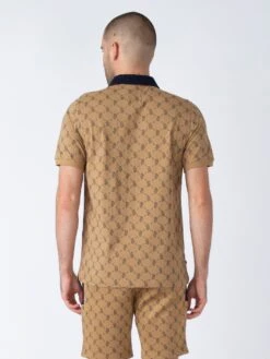 HENDERSON ZIP NECK POLO -Alpha Industries Shop M751450 CARAMEL DARKNAVY 3