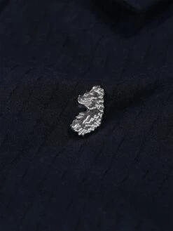 KERAMAS MERCERISED JACQUARD ZIP POLO -Alpha Industries Shop M761451 DKNAVY 4