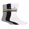 Modern Amusement HANCOCK SOCKS 3 PACK 1 Modern Amusement HANCOCK SOCKS 3 PACK -Alpha Industries Shop MO681201 BLACK GREY WHITE 1